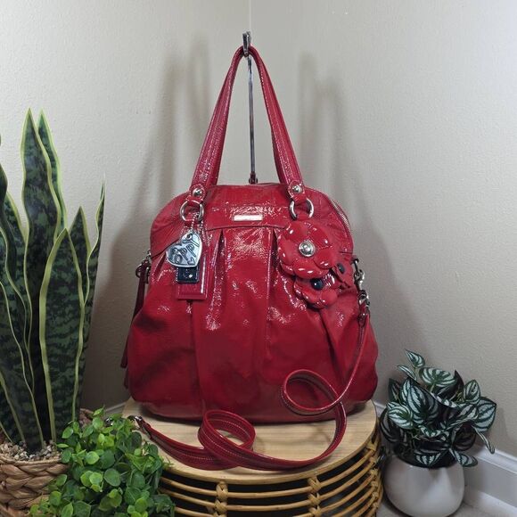 Coach Handbags - Coach RARE Limited Edition Poppy Patent with Flower Large Tote